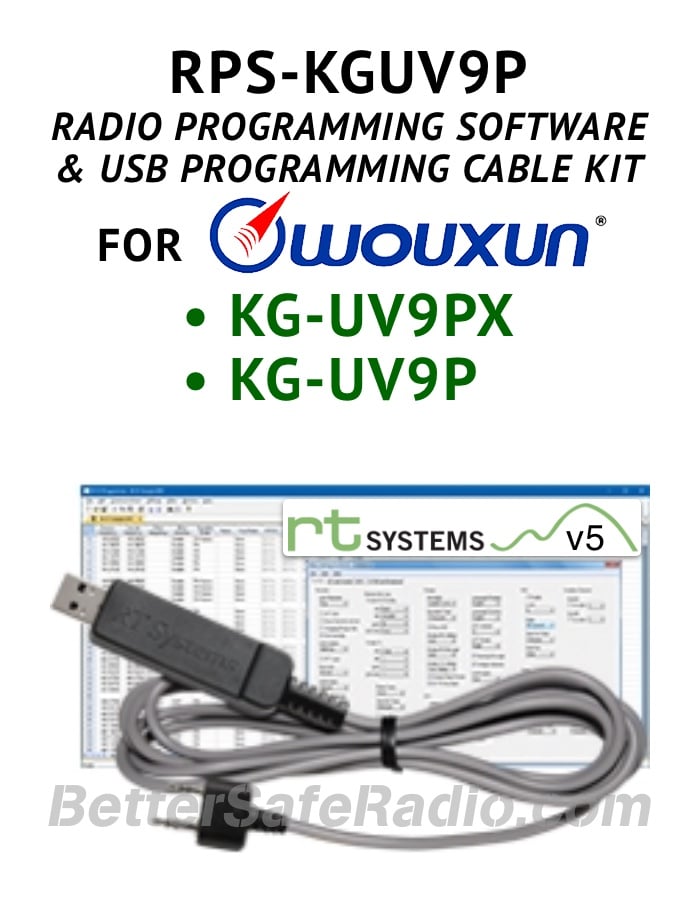 RT Systems Wouxun KG-UV9P KG-UV9PX Advanced Radio Programming Software Cable Kit