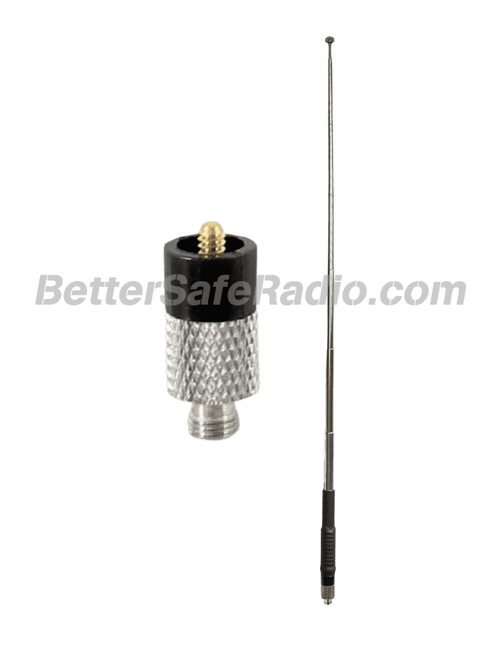 Smiley Antenna 46516B GMRS 465MHz 6-9dBd Gain 5–18in Telescoping 50W SMA-Female Antenna - Extended